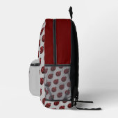Lieveheersbeestje sprankelt rood patroon grijs aan bedrukte rugzak (Rechts)