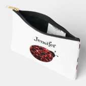 Lieveheersbeestje sprankelt rood patroon wit aange etui (Open)