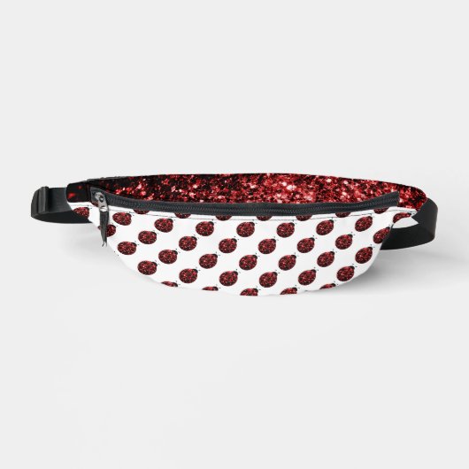 Lieveheersbeestje sprankelt rood patroon wit heuptasje (Voorkant)