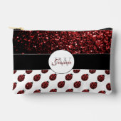 Lieveheersbeestje sprankelt rood patroon wit op ma etui (Voorkant)