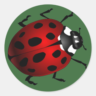 Lieveheersbeestje Stickers Rode Lieveheersbeestjes