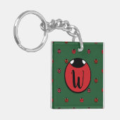 Lieveheersbeestje Stippen Acryl Sleutelhanger (Voorkant Links)