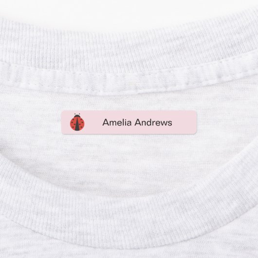 Lieveheersbeestje strijkijzer op naamlabels voor s labels (Aangebracht)