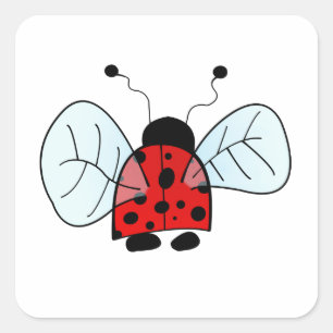 Lieveheersbeestje Tafellamp Vierkante Sticker