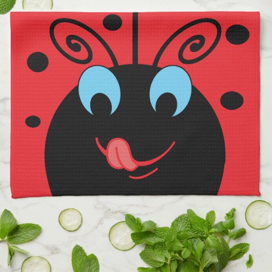 Lieveheersbeestje Theedoek (Gevouwen)