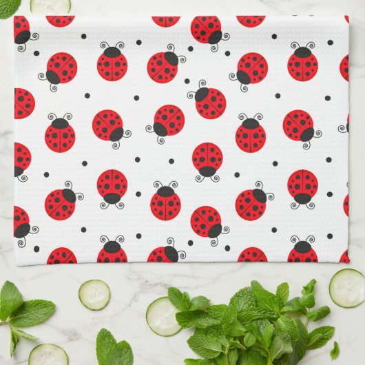 Lieveheersbeestje Theedoek (Gevouwen)