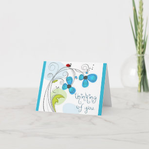 lieveheersbeestje "thinking of you" kaart
