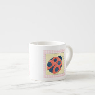 Lieveheersbeestje Trio Landend op Bloemen Espresso Kop