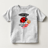 Lieveheersbeestje-trui met waarschuwing voor noten kinder shirts (Voorkant)