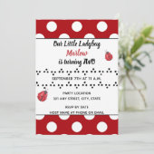 Lieveheersbeestje uitnodiging (Staand voorkant)