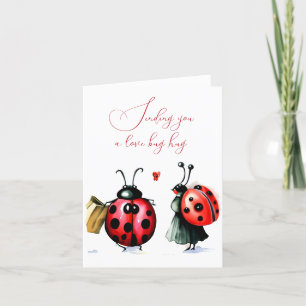 Lieveheersbeestje Valentijnsdag kaart