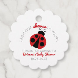 Lieveheersbeestje van onze douche tot uw Baby show Bedankjes Labels