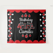 lieveheersbeestje verjaardag meisje aangepaste ont wandkleed (Voorkant (horizontaal))