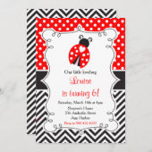 Lieveheersbeestje Verjaardagsfeestje Kaart (Voorkant / Achterkant)