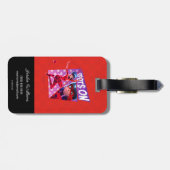 Lieveheersbeestje | Vlekken op Paarse afbeelding Bagagelabel (Achterkant horizontaal)