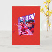 Lieveheersbeestje | Vlekken op Paarse afbeelding Kaart (Gele Bloem)