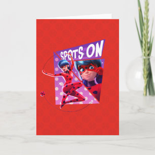 Lieveheersbeestje   Vlekken op Paarse afbeelding Kaart