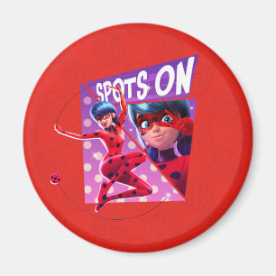 Lieveheersbeestje   Vlekken op Paarse afbeelding Magneet