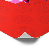 Lieveheersbeestje | Vlekken op Paarse afbeelding Poster (Hoek)