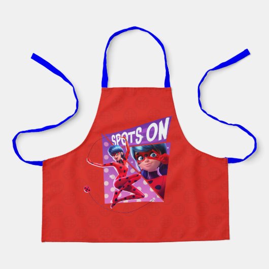 Lieveheersbeestje | Vlekken op Paarse afbeelding Schort (Voorkant)