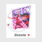 Lieveheersbeestje | Vlekken op Paarse afbeelding Sticker (Vel)