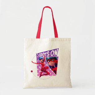Lieveheersbeestje   Vlekken op Paarse afbeelding Tote Bag