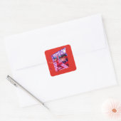 Lieveheersbeestje | Vlekken op Paarse afbeelding Vierkante Sticker (Envelop)