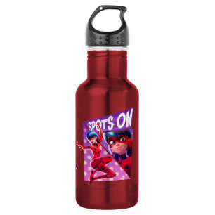 Lieveheersbeestje Vlekken op Paarse afbeelding Waterfles