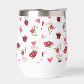 Lieveheersbeestje, vlinder en tulp hartpatroon (Links)