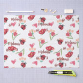 Lieveheersbeestje, vlinder en tulp hartpatroon tissuepapier (Craft)