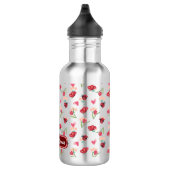 Lieveheersbeestje, vlinder en tulp hartpatroon waterfles (Rechts)