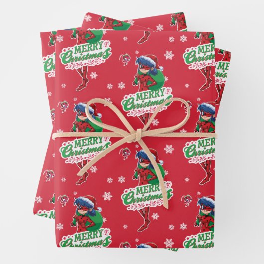 Lieveheersbeestje | Vrolijk kerstfeest Inpakpapier Vel (In situ)