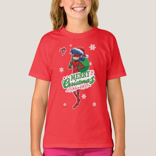 Lieveheersbeestje | Vrolijk kerstfeest T-shirt (Voorkant)