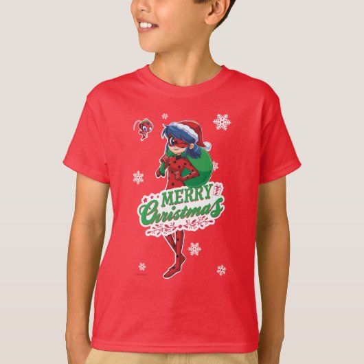 Lieveheersbeestje | Vrolijk kerstfeest T-shirt (Voorkant)