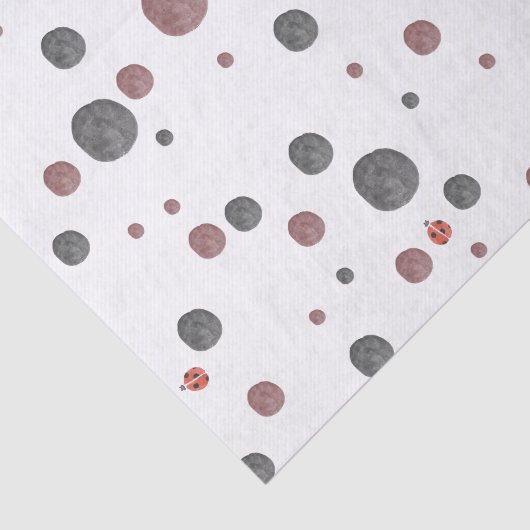 Lieveheersbeestje Waterverf Stippen Tissuepapier (Detail)