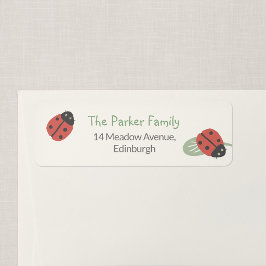 Lieveheersbeestje Weide Familie Retouradres Label