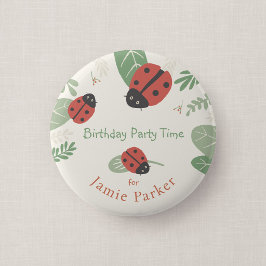 Lieveheersbeestje Weide Kinderfeestje Knopje Favor Ronde Button 5,7 Cm