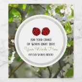 Lieveheersbeestje Wijn Etiket (Enkel label)