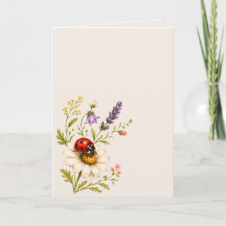 Lieveheersbeestje Wildbloem Kaart