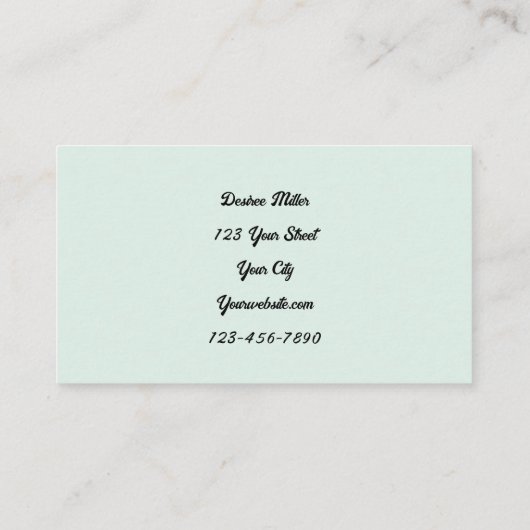 lieveheersbeestje wilde bloemen groen blad visitekaartje (Achterkant)