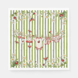 Lieveheersbeestje Wildflower Meisje Baby Shower Servet