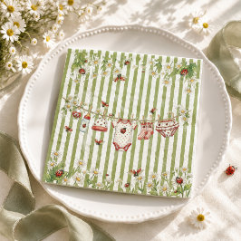 Lieveheersbeestje Wildflower Meisje Baby Shower Servet