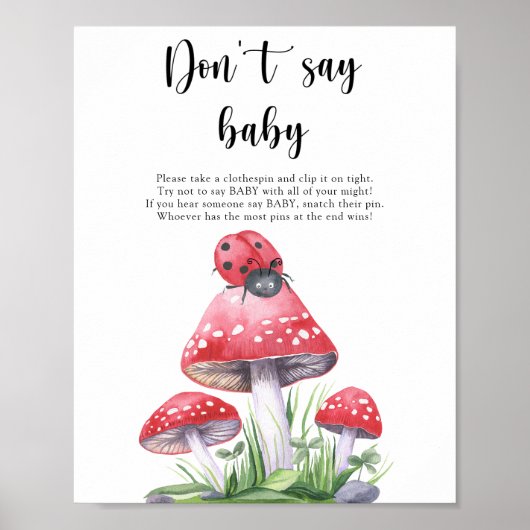Lieveheersbeestje - Zeg geen baby Poster (Voorkant)