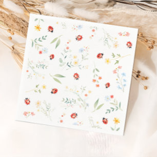 Lieveheersbeestje Zomer Tuin Baby Shower Papieren  Servet