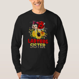 lieveheersbeestje zusje leopard floraal lieveheers t-shirt