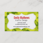 lieveheersbeestje; zuurgroene kamo; camouflage visitekaartje (Achterkant)