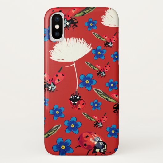 Lieveheersbeestjes Apple iPhone X, Barely There Case-Mate iPhone Case (Achterkant)