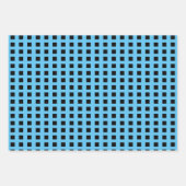 Lieveheersbeestjes blauw en zwart stippen en vierk inpakpapier vel (Voorkant 3)