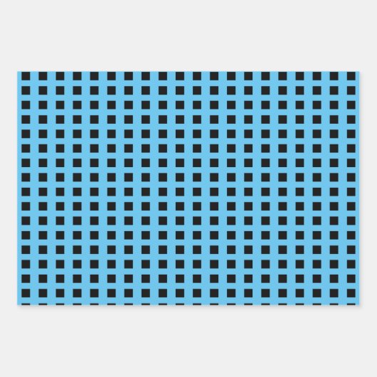 Lieveheersbeestjes blauw en zwart stippen en vierk inpakpapier vel (Voorkant 3)