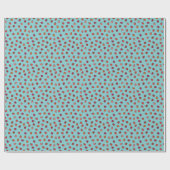 Lieveheersbeestjes, blauwe achtergrond, charmant n cadeaupapier (Vlak)